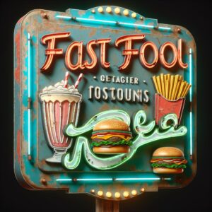 Vintage Fast-Food Restaurant Sign
