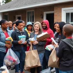 Residents of Lexington coming together to support a family after a house fire.