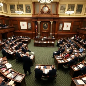 Legislators in Frankfort, Kentucky during the 2025 session