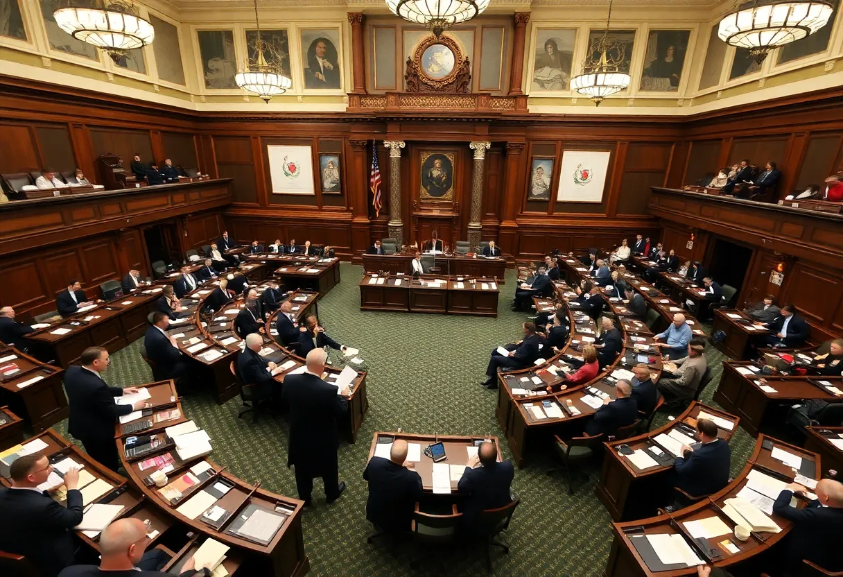 Legislators in Frankfort, Kentucky during the 2025 session