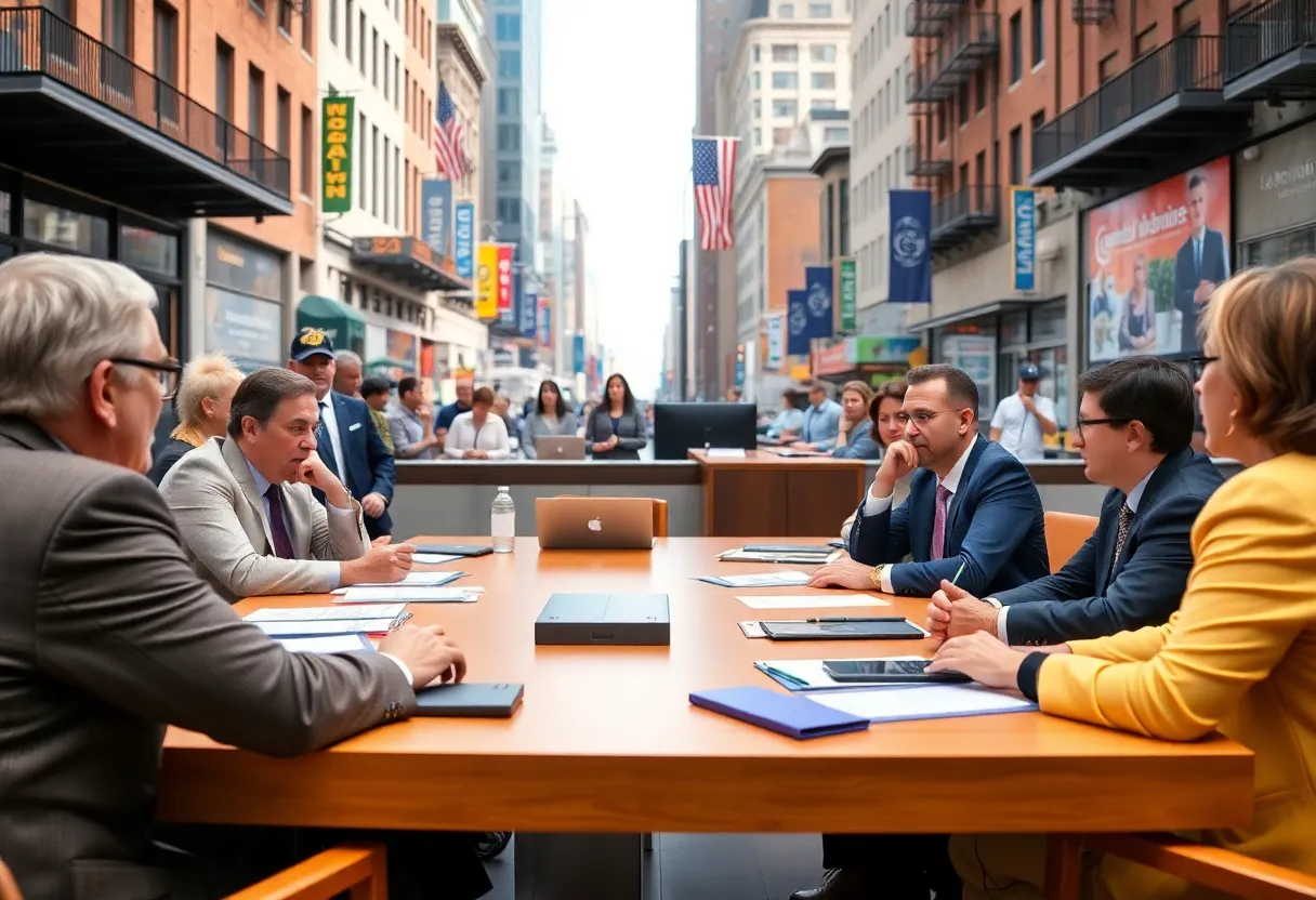 City council members discussing urban planning