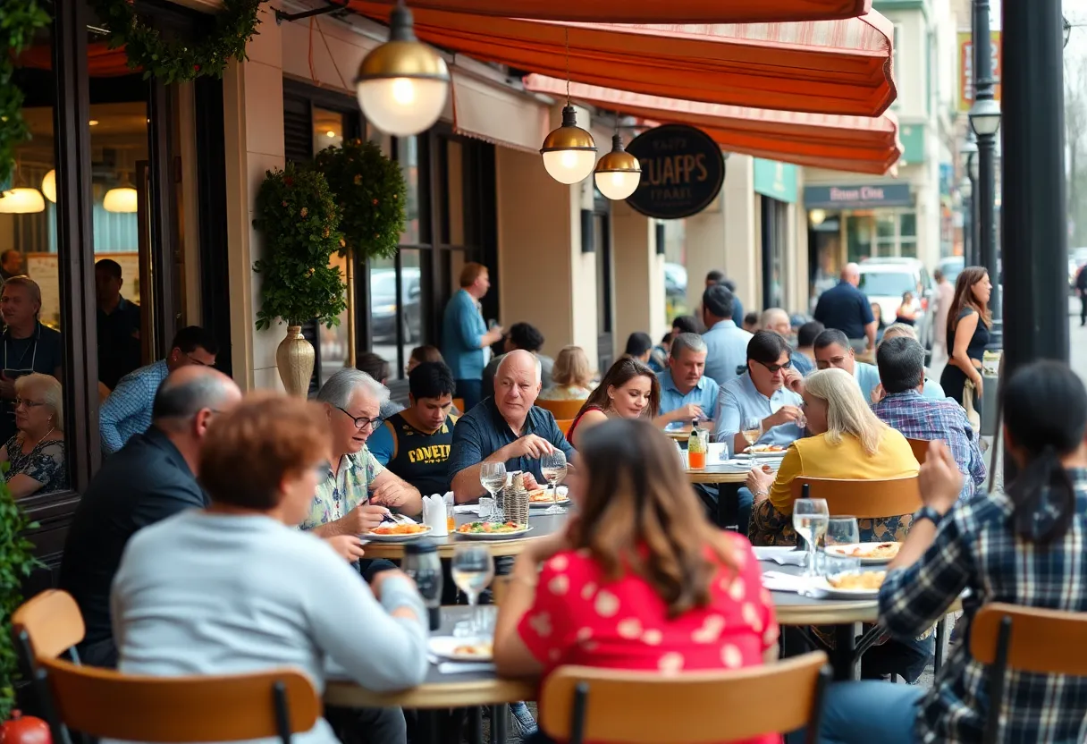 Patrons dining at Nic & Norman's in Lexington