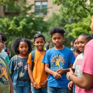 Youth participating in a community mentoring program in Lexington