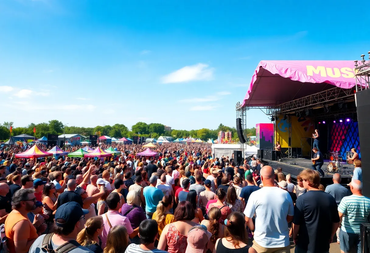 Crowd enjoying performances at the Railbird Music Festival 2025.