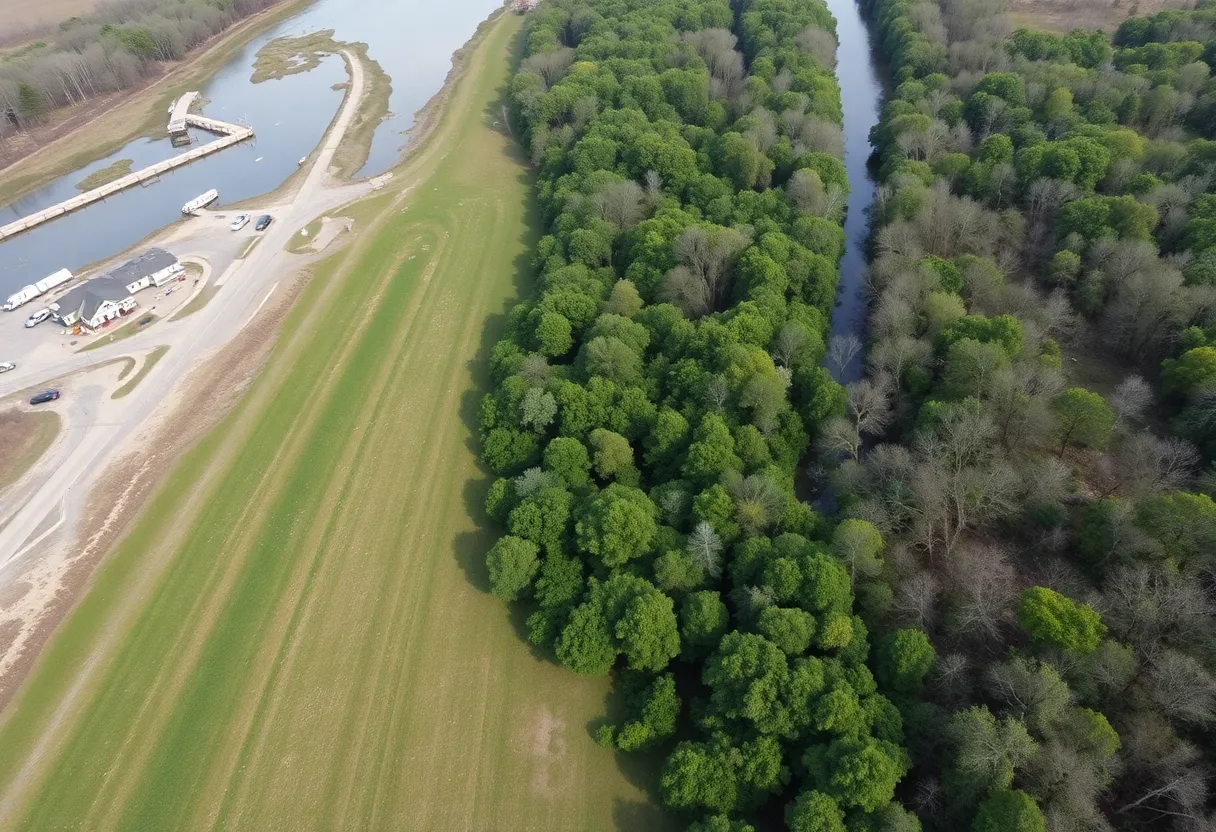 A serene area near the Kentucky River, symbolizing the search for missing Melanie Flynn.