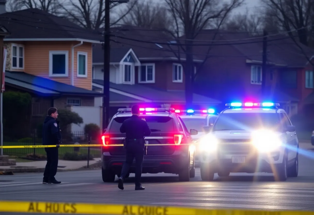 Police investigating a shooting incident in Lexington.