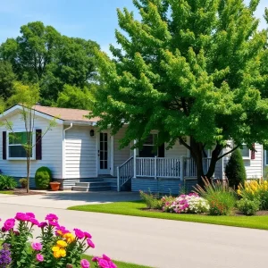 Manufactured home in a Kentucky neighborhood