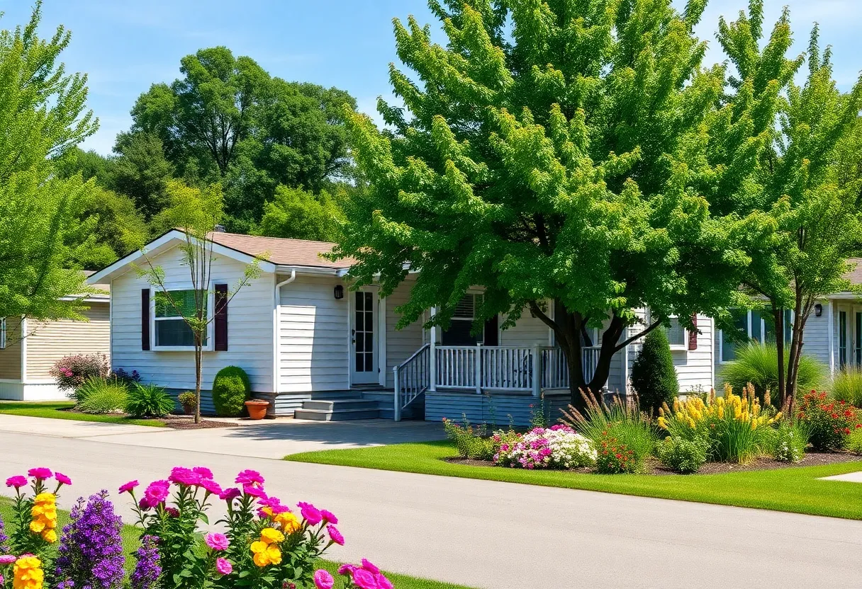 Manufactured home in a Kentucky neighborhood