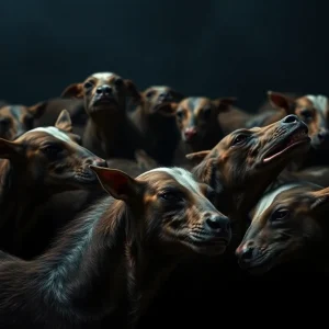 Illustration of animal cruelty awareness