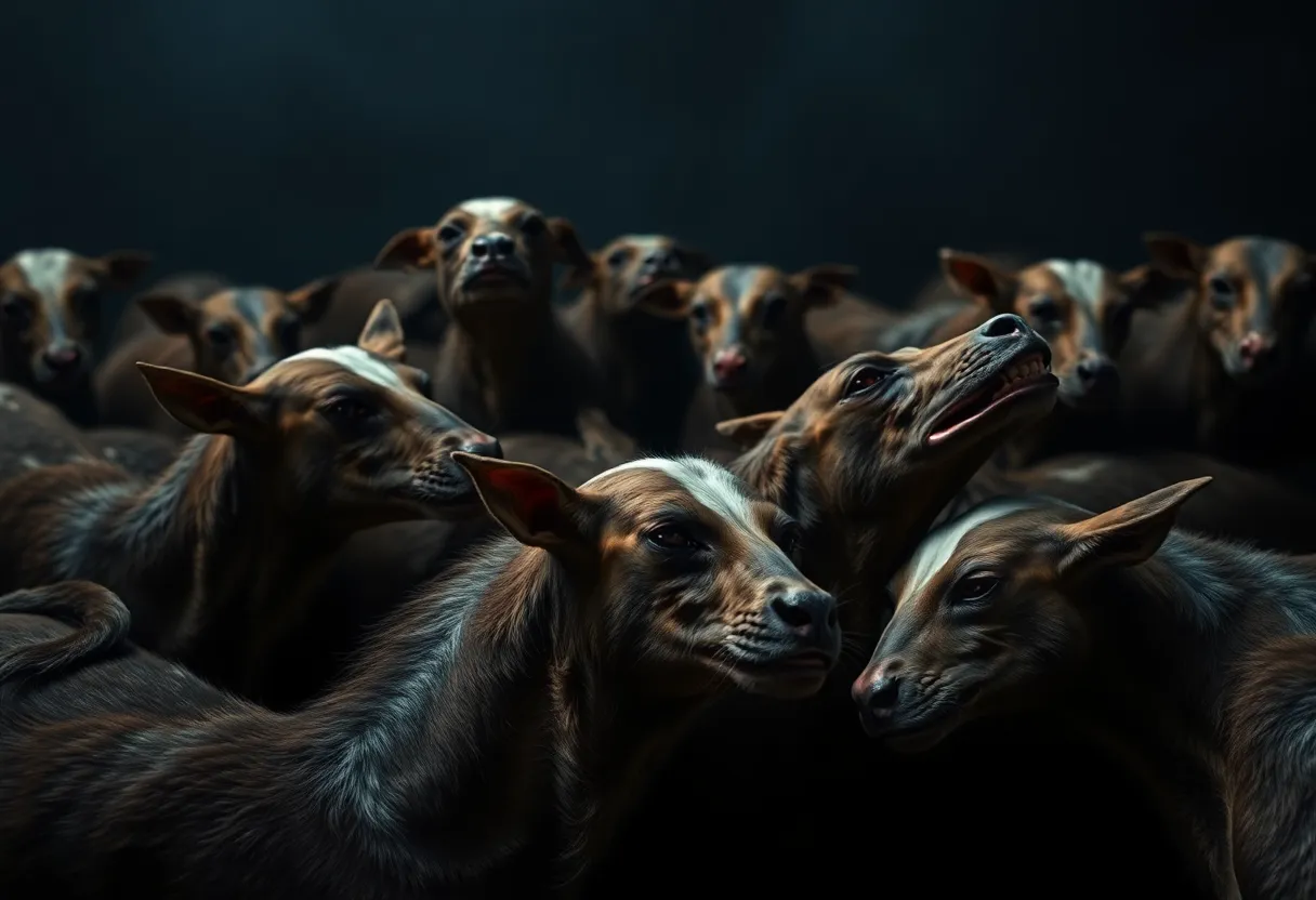 Illustration of animal cruelty awareness