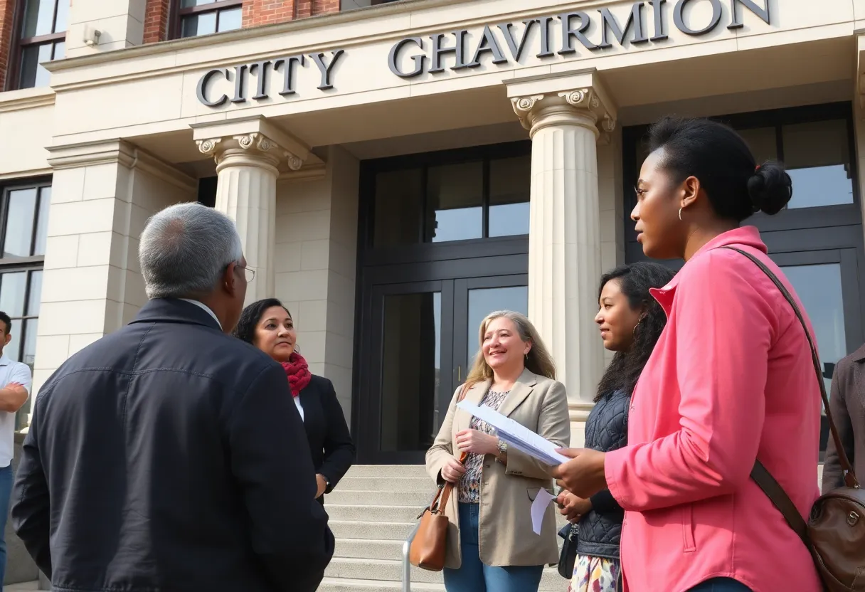 Community discussion on diversity and inclusion at city hall in Lexington
