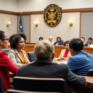 Diverse city council meeting symbolizing inclusivity.