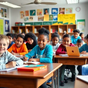 Students engaged in classroom activities in Kentucky