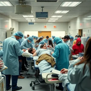 Emergency room crowded with flu patients in Kentucky