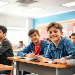 Diverse students engaged in a classroom setting for Kentucky higher education.