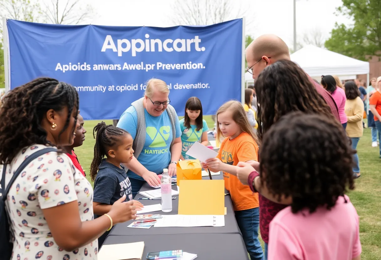 Community event raising awareness about opioid crisis in Kentucky.