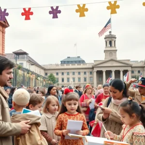 Families celebrating Lexington's 250th anniversary