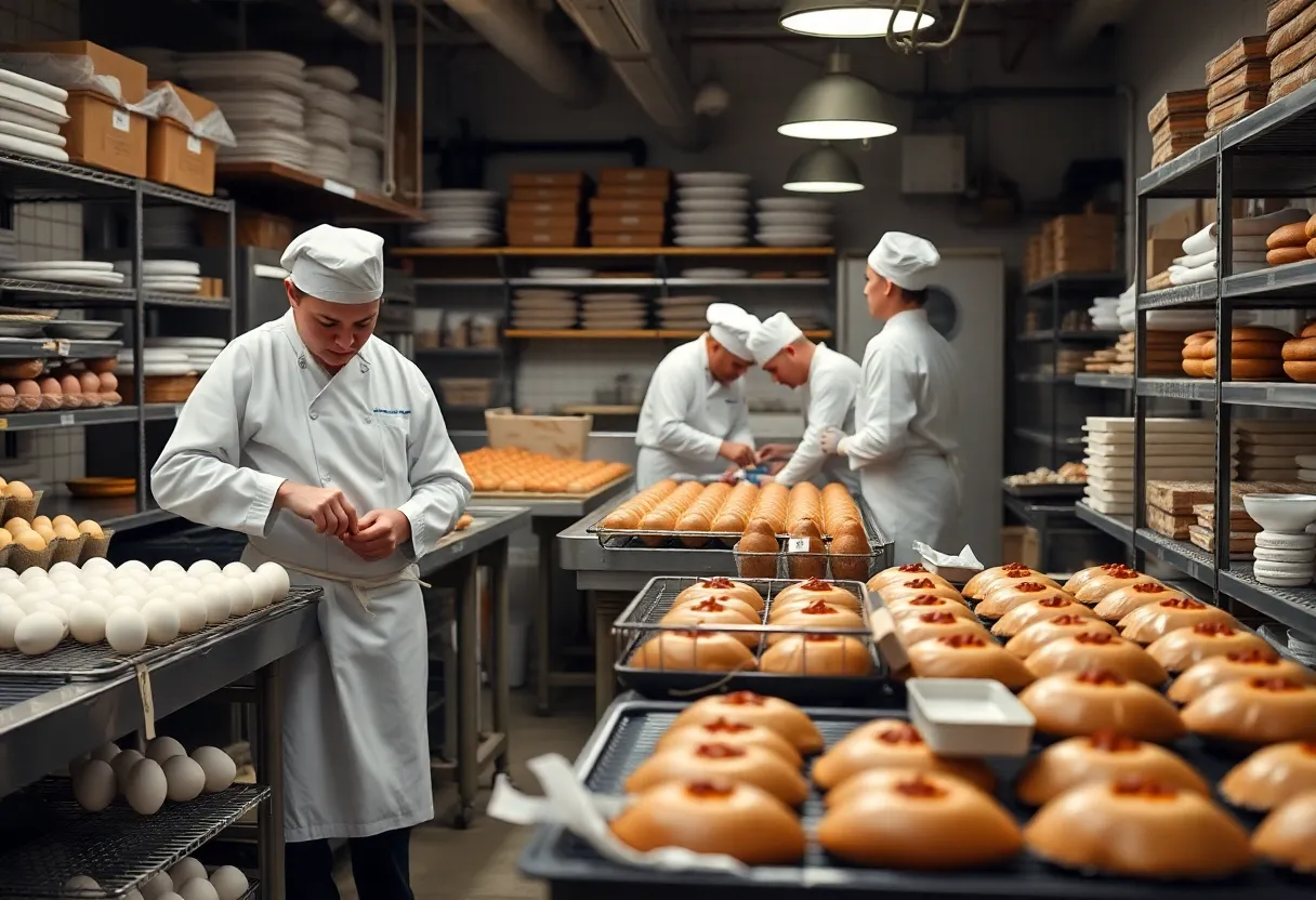 Bakers preparing goods as egg prices soar