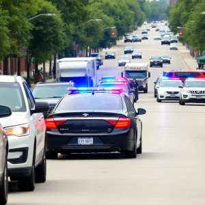 Busy street in Lexington, Kentucky after multiple vehicle crashes