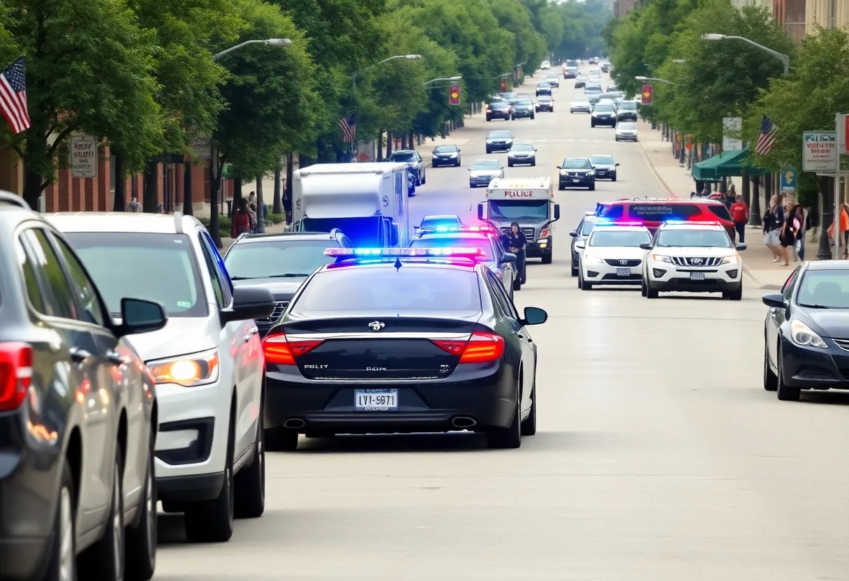 Busy street in Lexington, Kentucky after multiple vehicle crashes