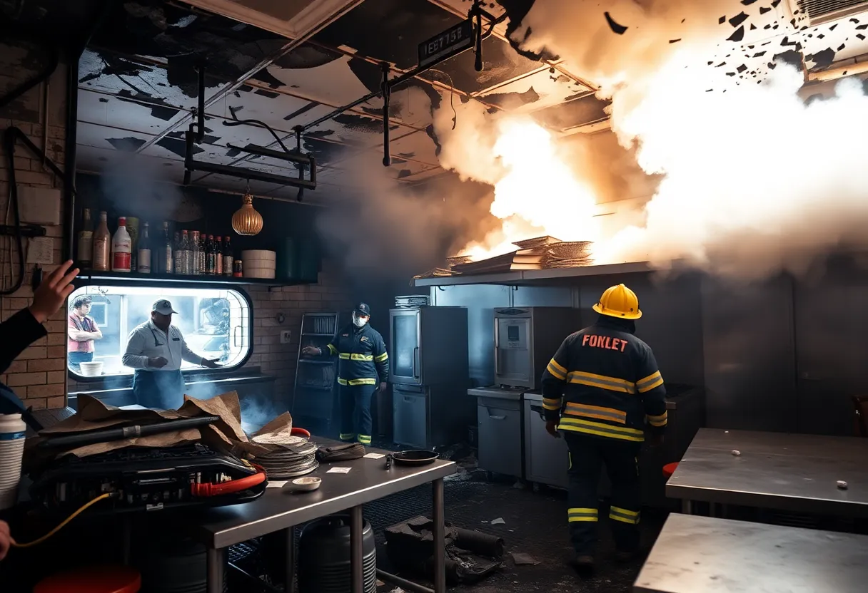 Fire damage aftermath at Miyako Sushi & Steakhouse in Lexington.