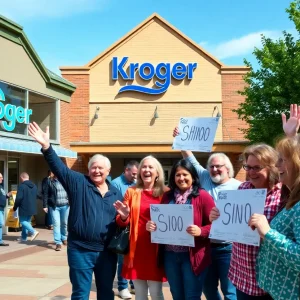 Local celebration in Nicholasville, Kentucky after Powerball win