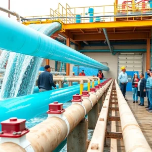 Northern Kentucky Water District workers at water treatment facility