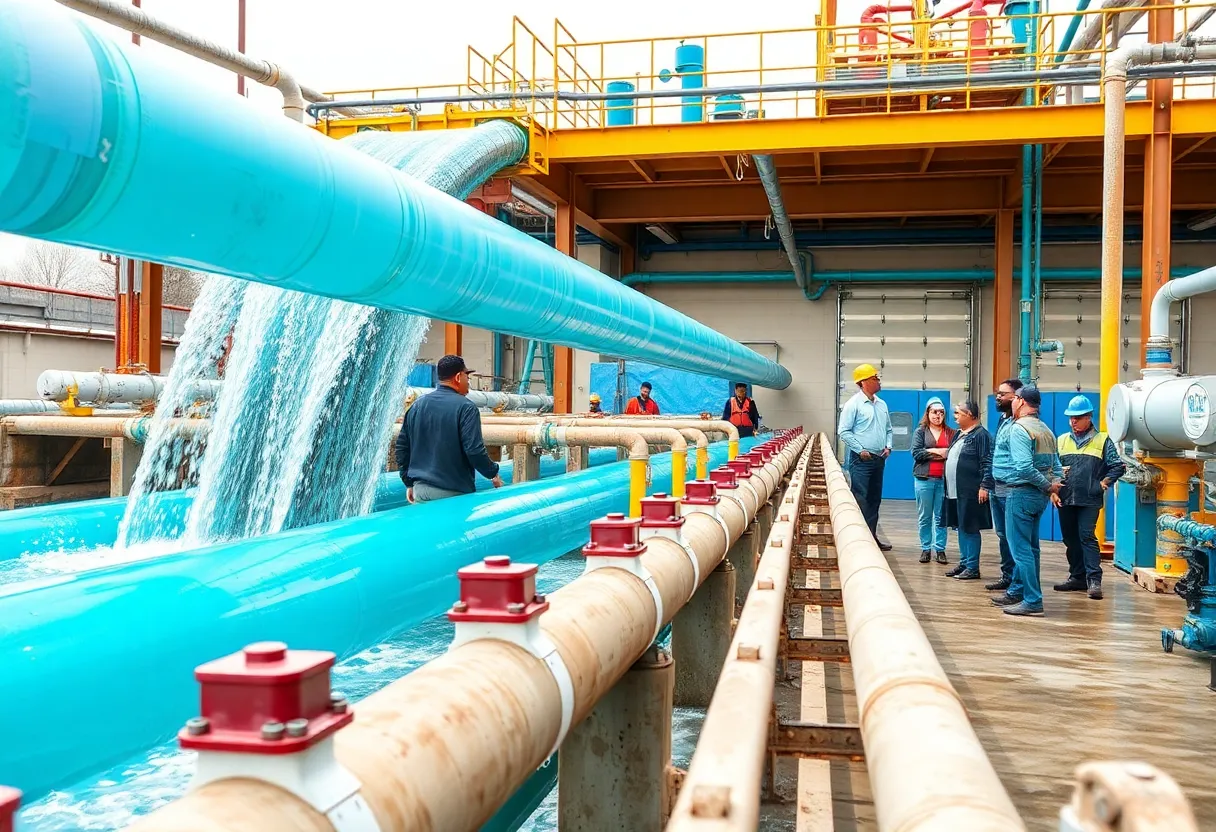 Northern Kentucky Water District workers at water treatment facility
