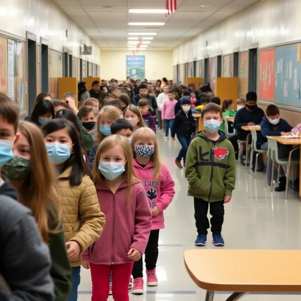 Students in a Kentucky school experiencing respiratory illnesses