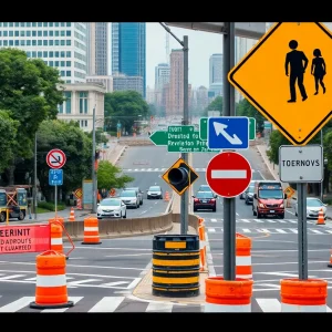 Construction work on Richmond Road in Lexington