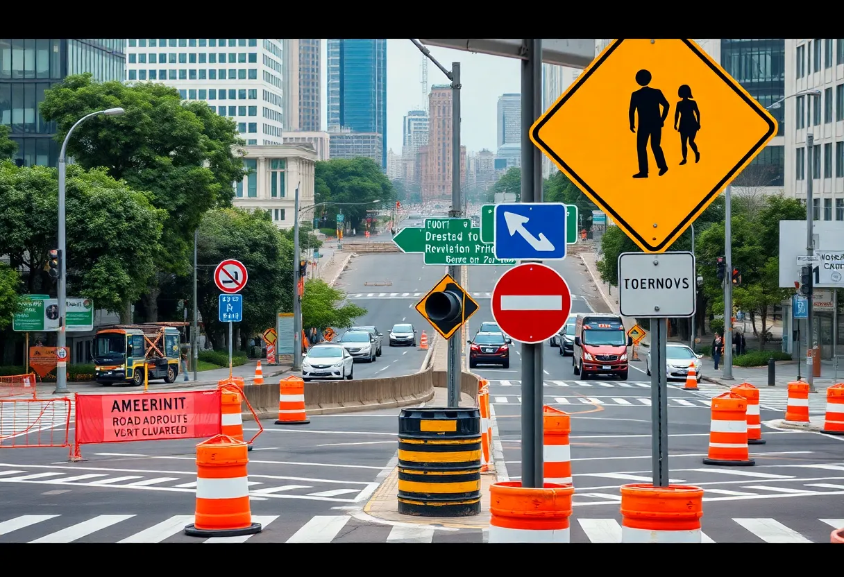 Construction work on Richmond Road in Lexington