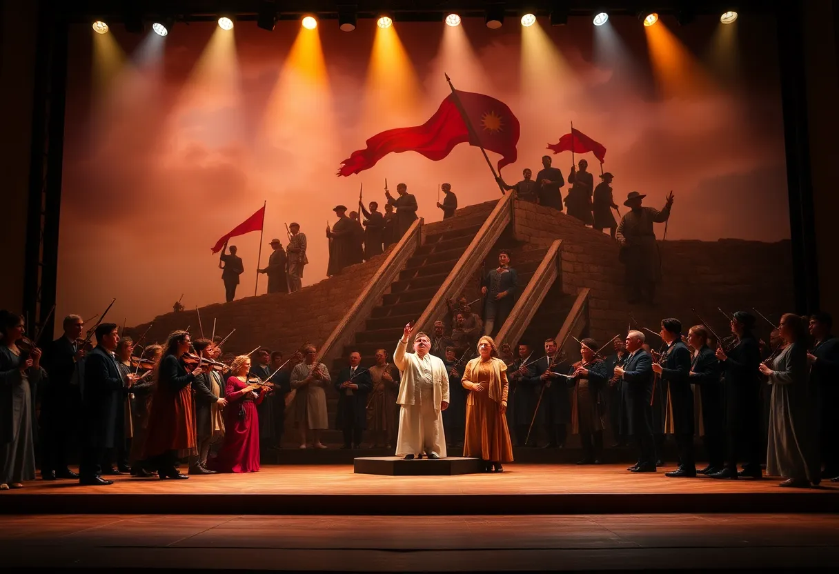 A scene from the opera Sanctuary Road showcasing an emotional performance