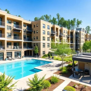 Exterior view of The Stretch student housing community in Lexington, Kentucky.