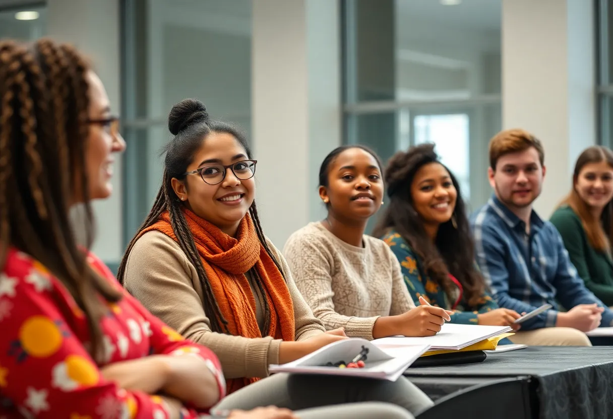 Panel discussion featuring immigrant students sharing their stories at the University of Kentucky.