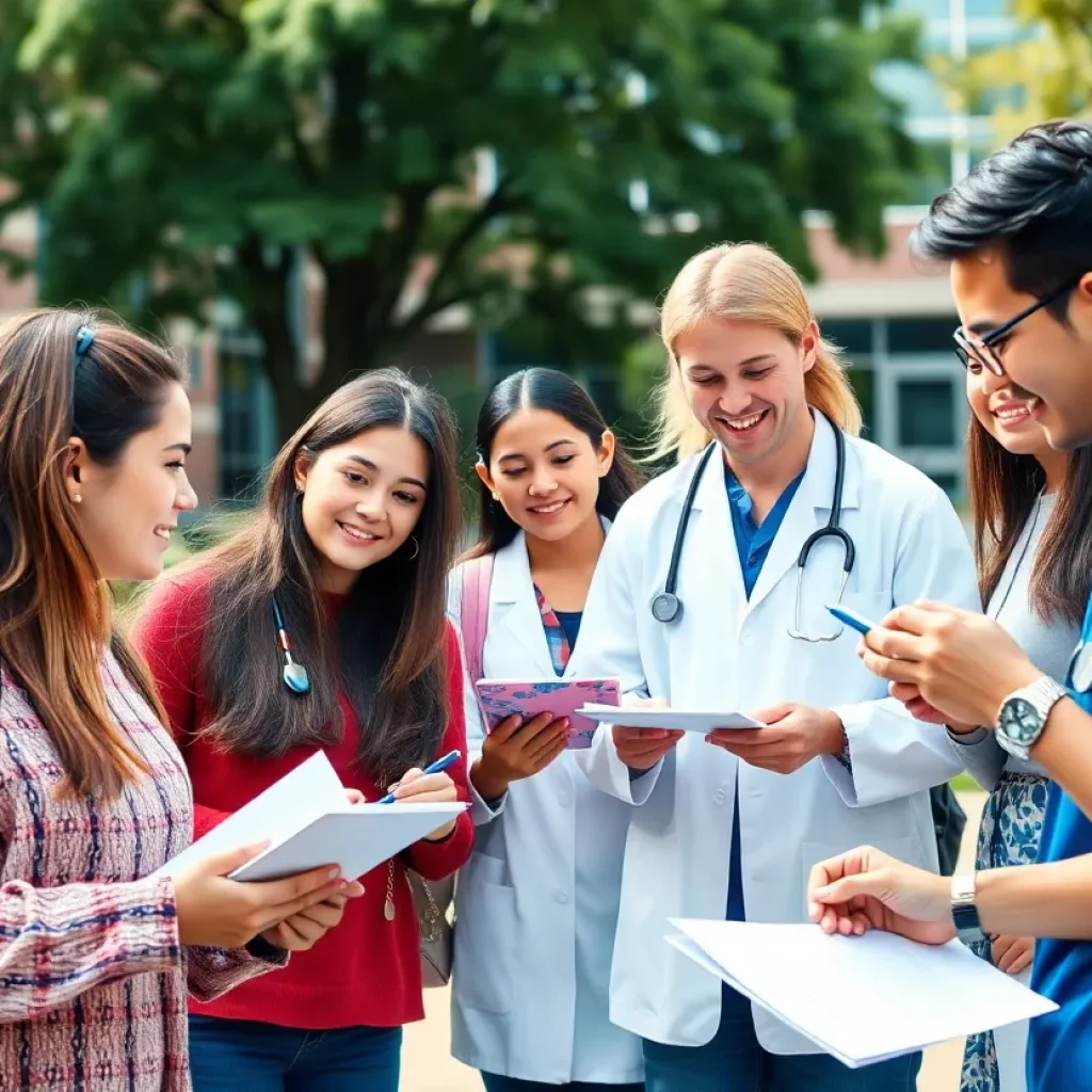 Students engaging in health education at the University of Kentucky