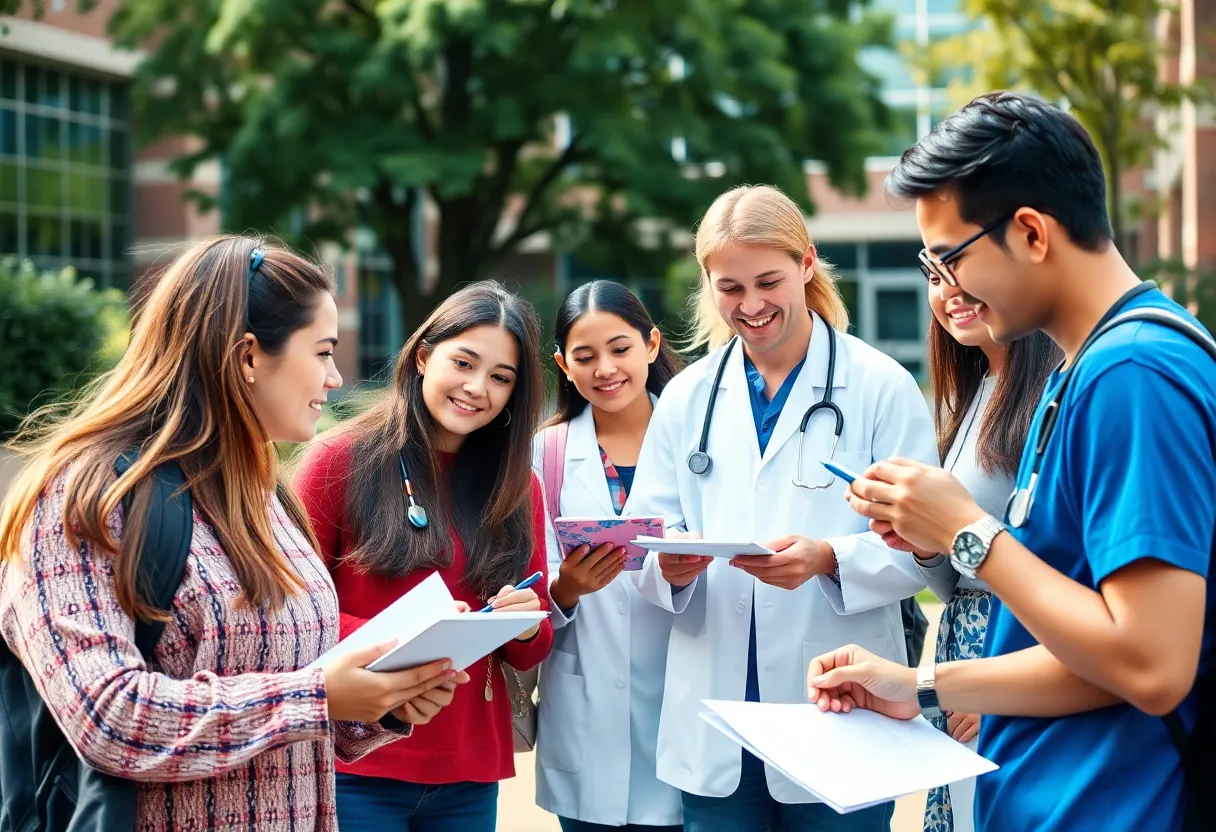 Students engaging in health education at the University of Kentucky