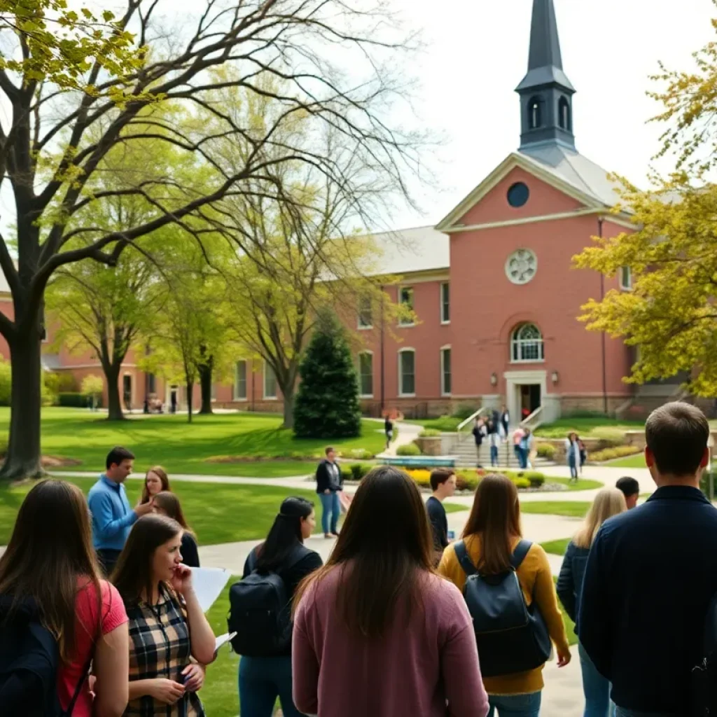 Students at Asbury Theological Seminary campus engaged in study