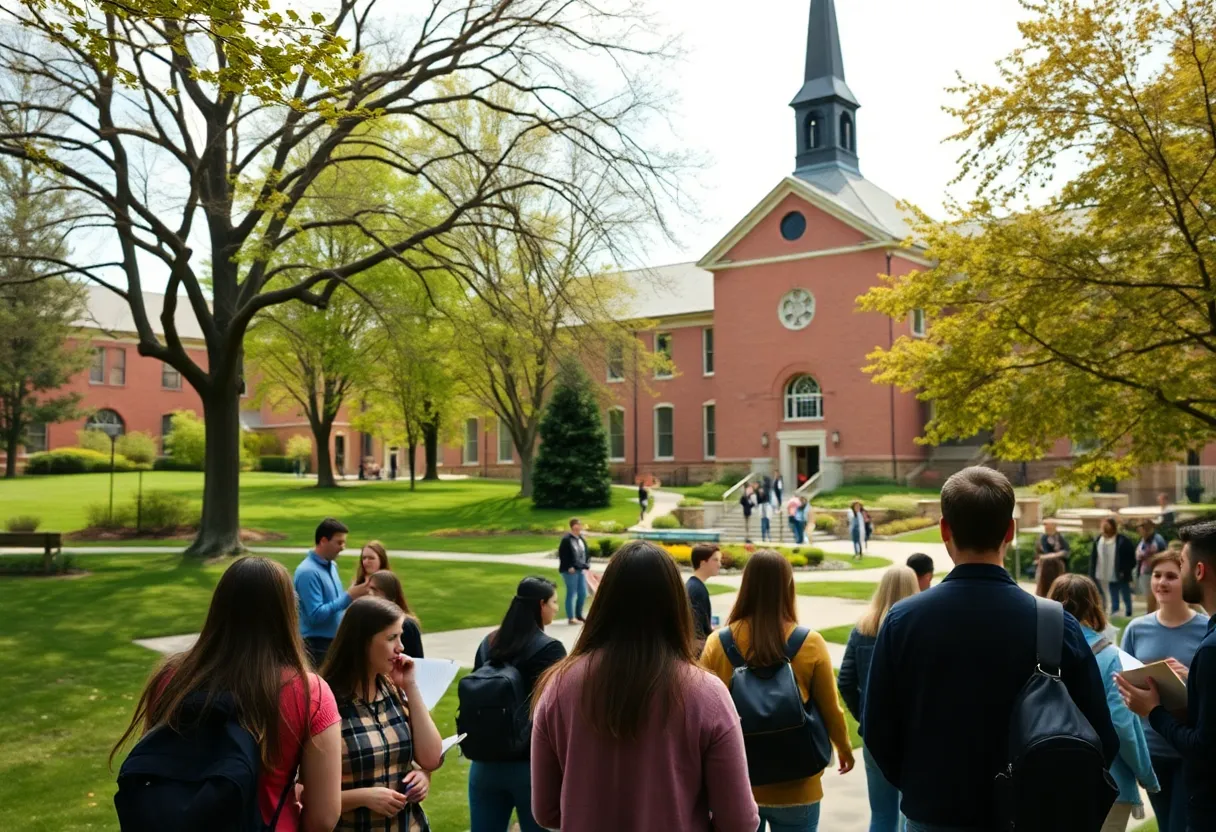 Students at Asbury Theological Seminary campus engaged in study
