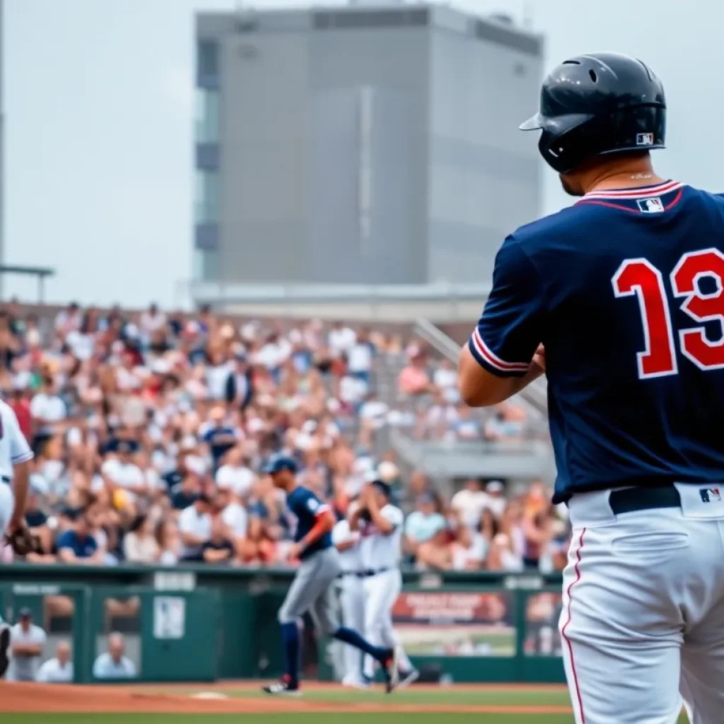 Belmont baseball team playing against Kentucky on the field