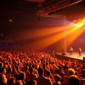 Crowd at Blake Shelton's Friends and Heroes tour concert