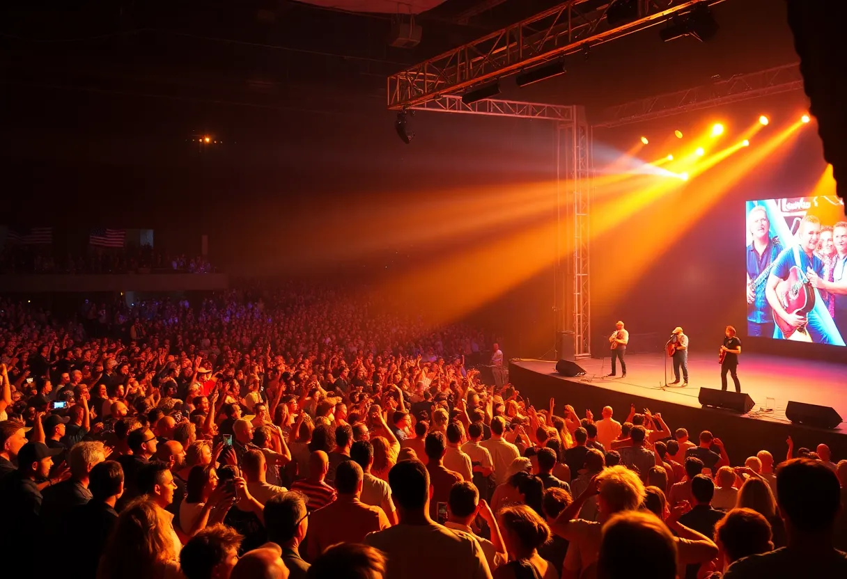 Crowd at Blake Shelton's Friends and Heroes tour concert