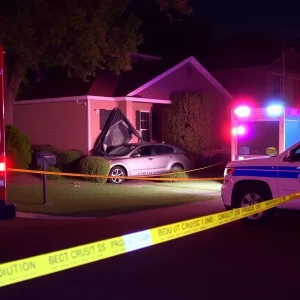 Car crashed into unoccupied home in Lexington