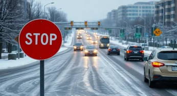 Icy Conditions Cause Traffic Disruptions in Lexington