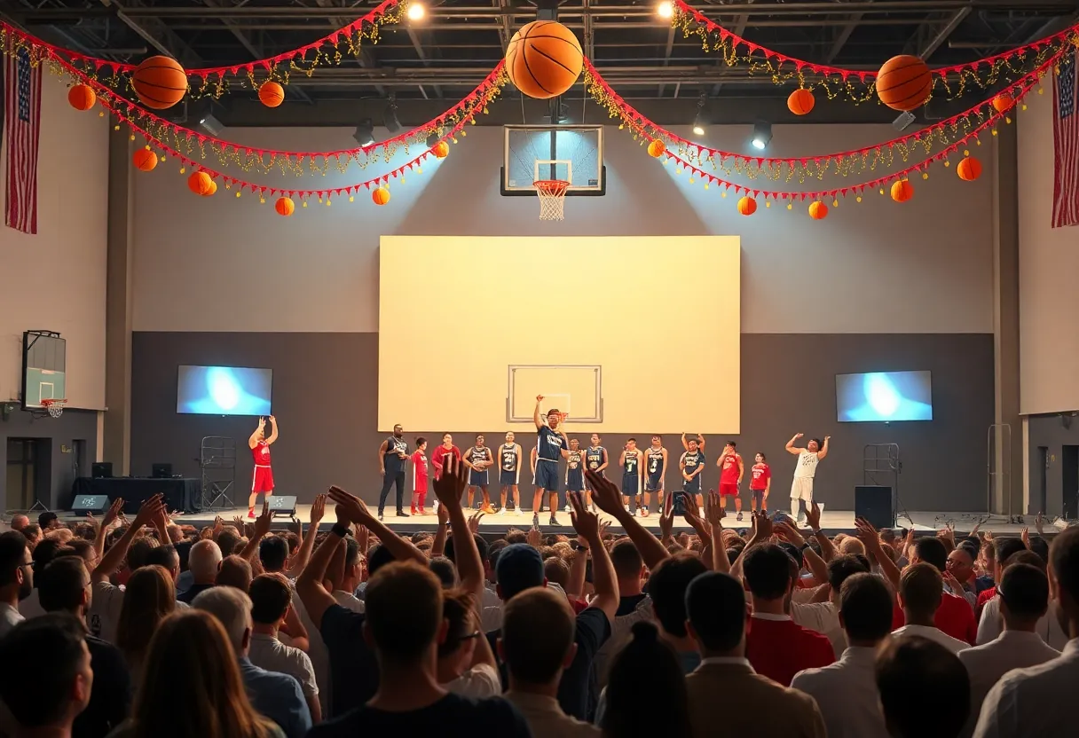 Kentucky basketball athletes celebrated during an awards ceremony.