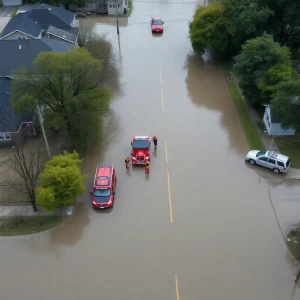 Rescue operations during severe flooding in Kentucky