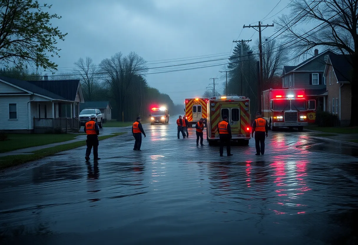 Rescue operation during Kentucky flooding