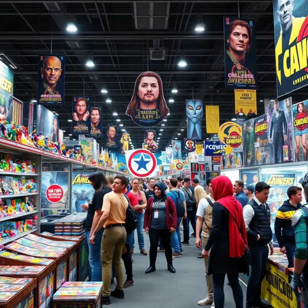 Fans enjoying the Lexington Comic & Toy Con 2025 with vibrant displays and cosplays.