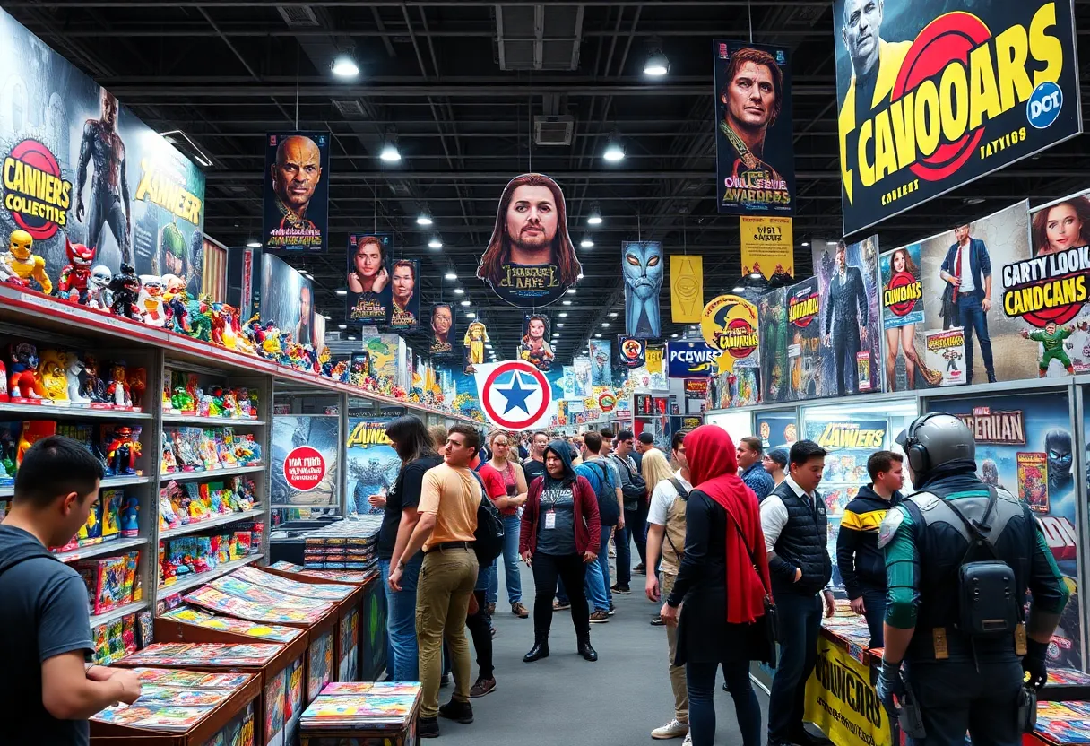 Fans enjoying the Lexington Comic & Toy Con 2025 with vibrant displays and cosplays.