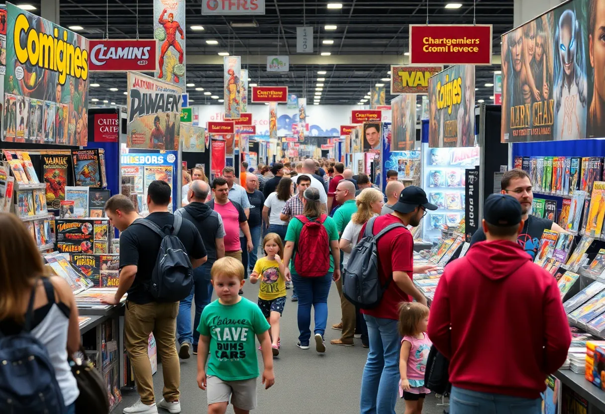 Attendees exploring booths at the Lexington Comic & Toy Convention.