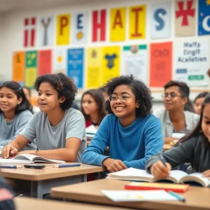 Students at Lexington high schools celebrating academic achievements